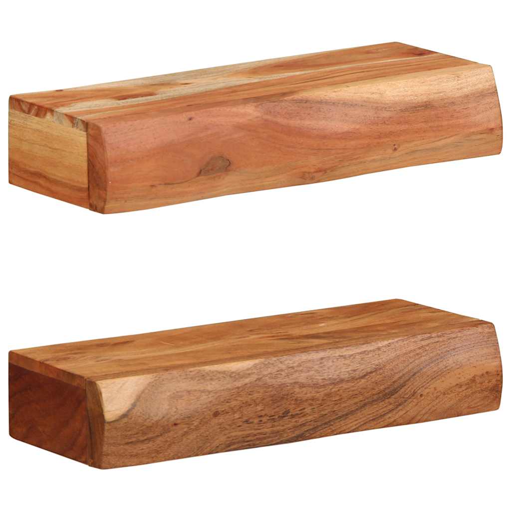 vidaXL Wandschappen 2 st 30x17x8 cm massief acaciahout