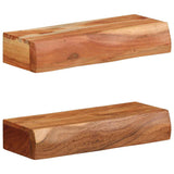 vidaXL Wandschappen 2 st 30x17x8 cm massief acaciahout