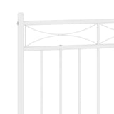 vidaXL Vervangend hoofdbord 75 cm metaal zwart