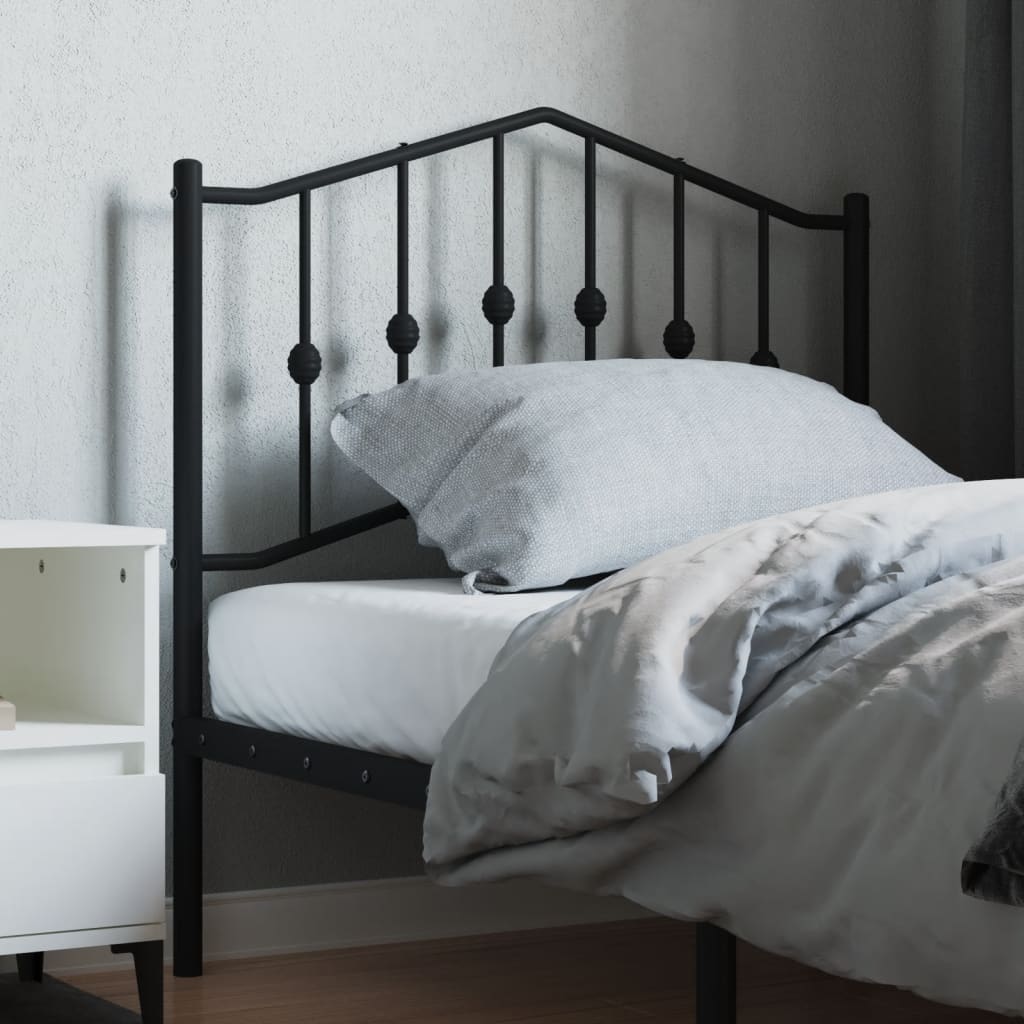 vidaXL Replacement Headboard 90 cm Metal Black