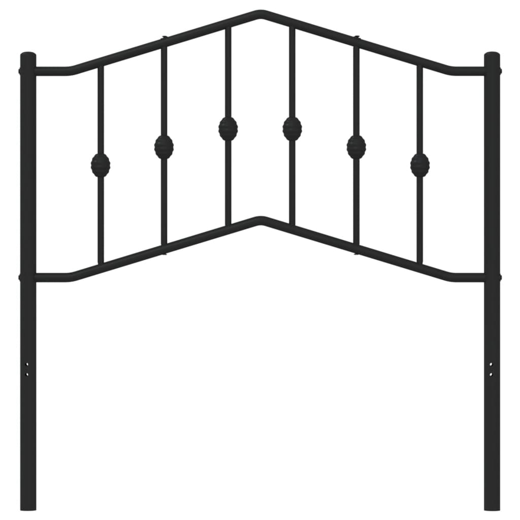vidaXL Replacement Headboard 90 cm Metal Black