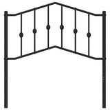 vidaXL Replacement Headboard 90 cm Metal Black