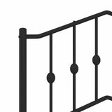 vidaXL Replacement Headboard 90 cm Metal Black