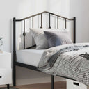vidaXL Replacement Headboard 90 cm Metal Black