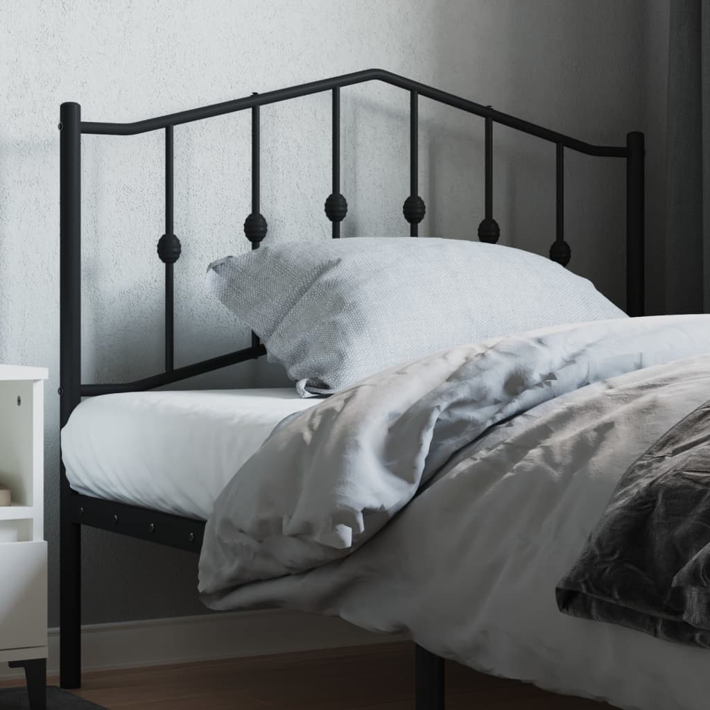 vidaXL Replacement Headboard 90 cm Metal Black