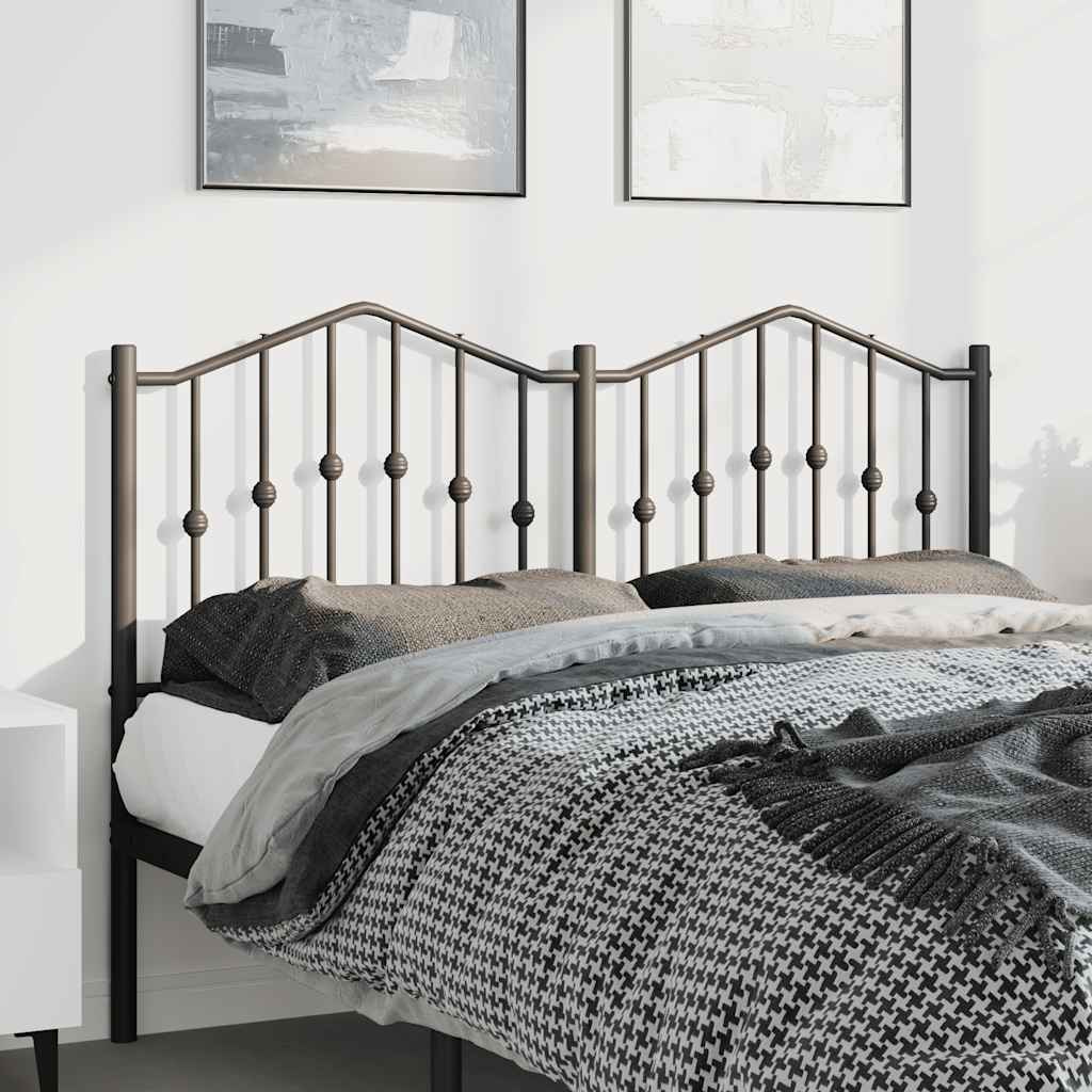 vidaXL Replacement Headboard 90 cm Metal Black