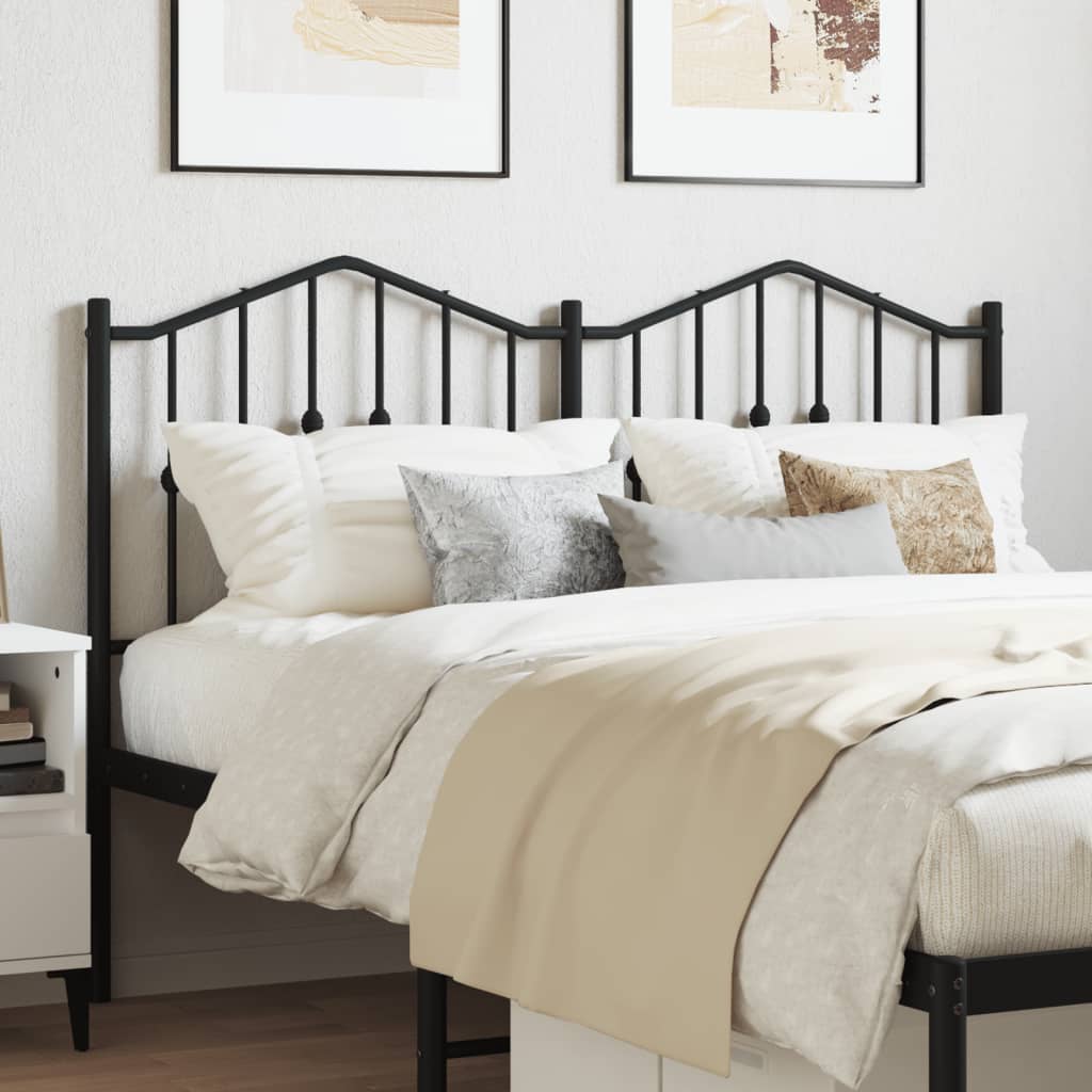 vidaXL Replacement Headboard 90 cm Metal Black