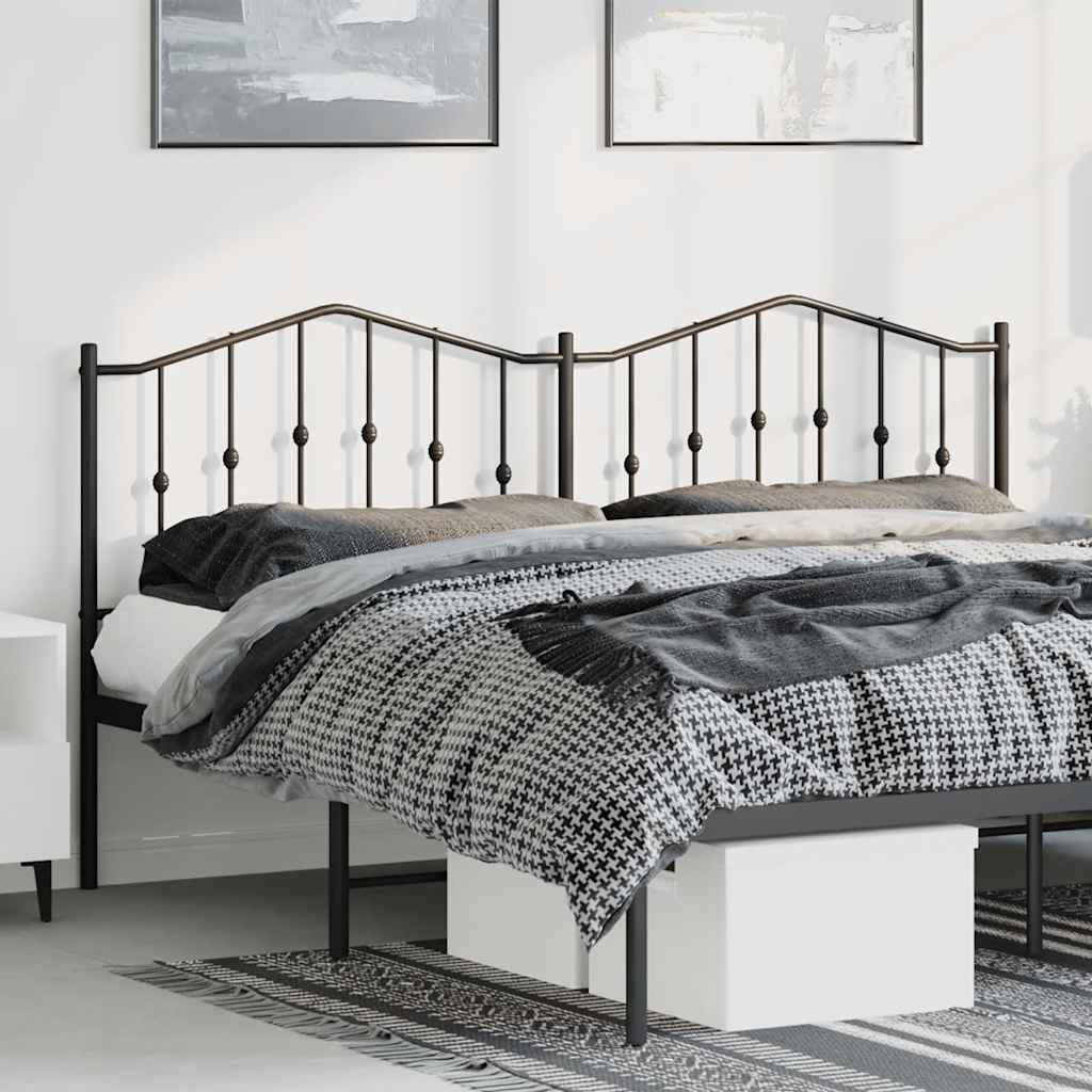 vidaXL Replacement Headboard 90 cm Metal Black