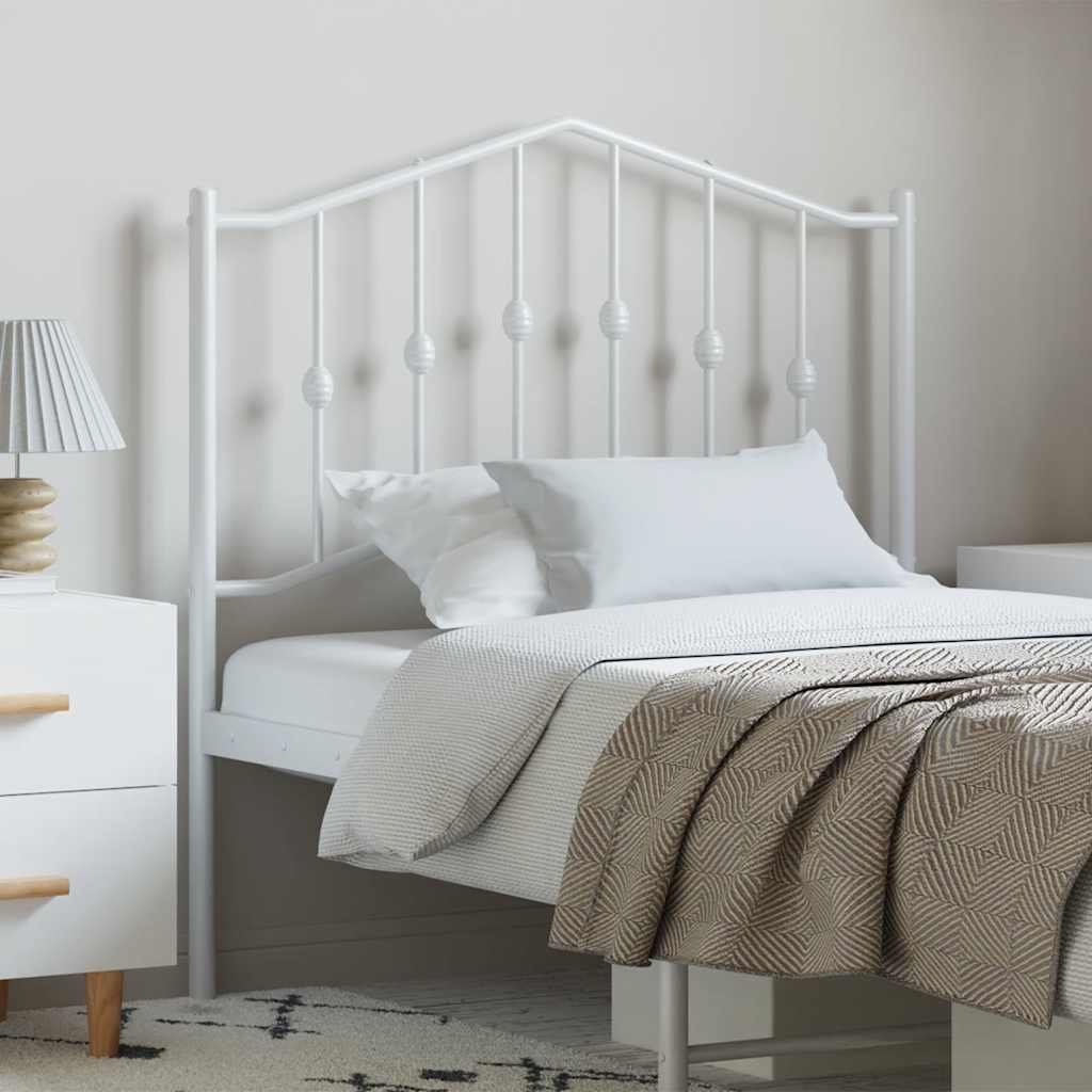 vidaXL Replacement Headboard 90 cm Metal Black