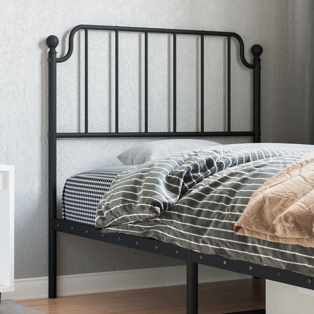 vidaXL Replacement Headboard 90 cm Metal Black