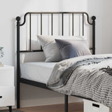 vidaXL Replacement Headboard 90 cm Metal Black