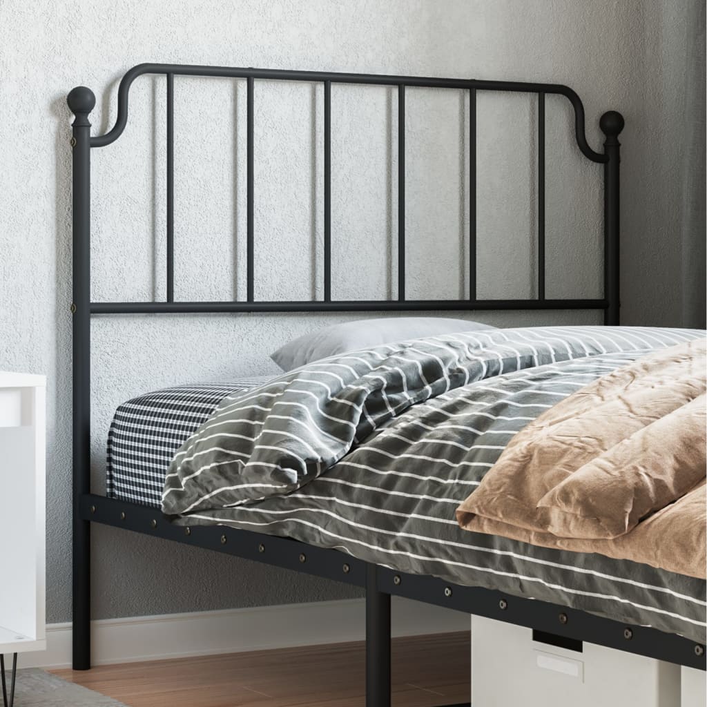 vidaXL Replacement Headboard 90 cm Metal Black