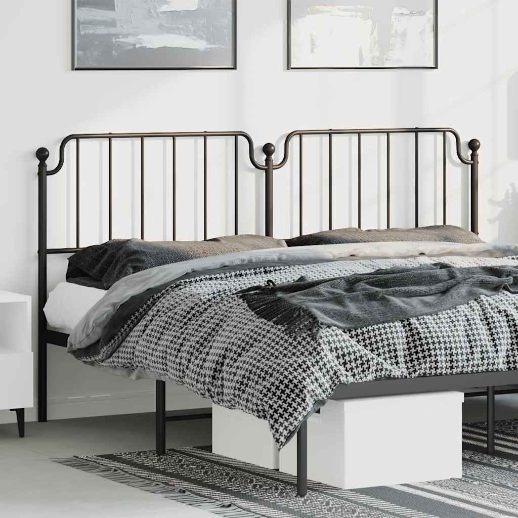 vidaXL Replacement Headboard 90 cm Metal Black