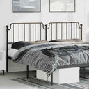 vidaXL Replacement Headboard 90 cm Metal Black