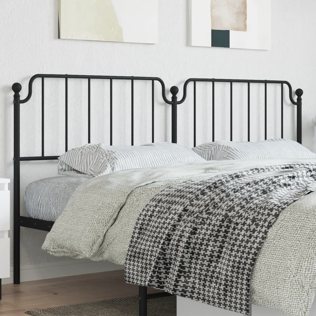 vidaXL Replacement Headboard 90 cm Metal Black