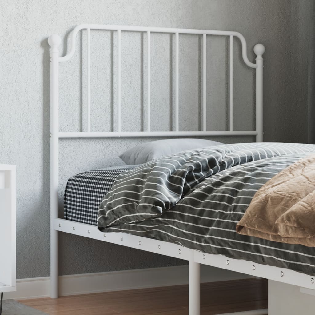 vidaXL Replacement Headboard 90 cm Metal Black