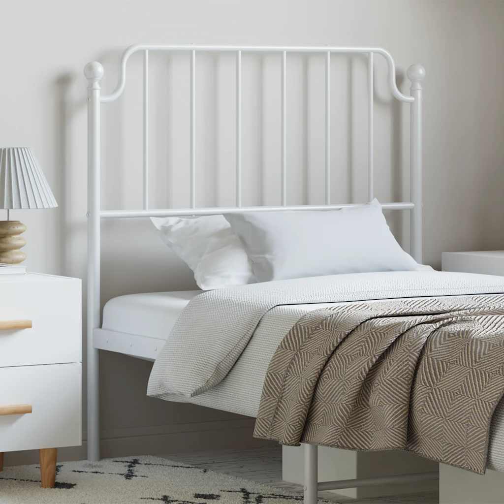 vidaXL Replacement Headboard 90 cm Metal Black
