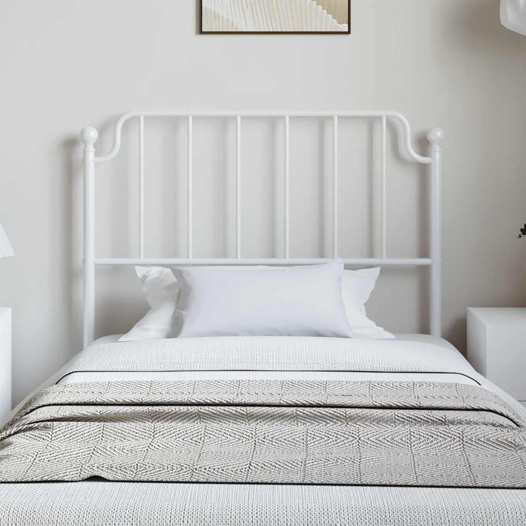 vidaXL Replacement Headboard 90 cm Metal Black