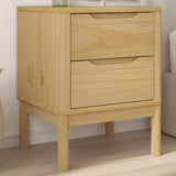 vidaXL Nachtkastje FLORO 45x39x57 cm massief grenenhout wasbruin