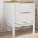 vidaXL Nachtkastje FLORO 45x39x57 cm massief grenenhout wasbruin