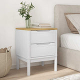 vidaXL Nachtkastje FLORO 45x39x57 cm massief grenenhout wasbruin