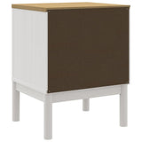 vidaXL Nachtkastje FLORO 45x39x57 cm massief grenenhout wasbruin