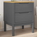 vidaXL Nachtkastje FLORO 45x39x57 cm massief grenenhout wasbruin