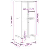 vidaXL Kledingkast FLORO 77x53x171 cm massief grenenhout wasbruin