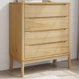 vidaXL Chest of Drawers FLORO Solid Pine Wash Brown