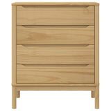 vidaXL Chest of Drawers FLORO Solid Pine Wash Brown