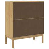 vidaXL Chest of Drawers FLORO Solid Pine Wash Brown