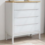 vidaXL Chest of Drawers FLORO Solid Pine Wash Brown