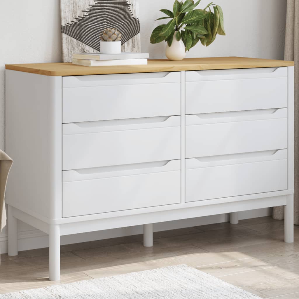 vidaXL Ladekast FLORO massief grenenhout wasbruin