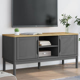vidaXL Tv-meubel FLORO 114x43x55 cm massief grenenhout wasbruin