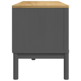 vidaXL Tv-meubel FLORO 114x43x55 cm massief grenenhout wasbruin