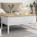 vidaXL Salontafel FLORO 99x55,5x45 cm massief grenenhout wasbruin