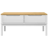 vidaXL Salontafel FLORO 99x55,5x45 cm massief grenenhout wasbruin