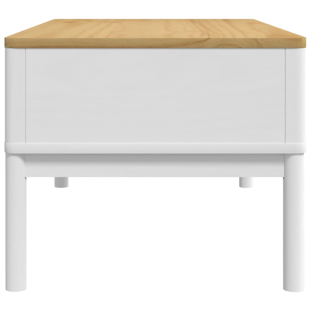 vidaXL Salontafel FLORO 99x55,5x45 cm massief grenenhout wasbruin