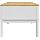 vidaXL Salontafel FLORO 99x55,5x45 cm massief grenenhout wasbruin