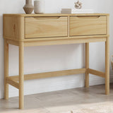 vidaXL Console Table FLORO 89.5x36.5x73 cm Solid Pine Waxed Brown