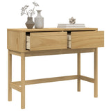 vidaXL Console Table FLORO 89.5x36.5x73 cm Solid Pine Waxed Brown