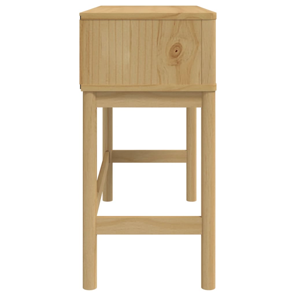 vidaXL Console Table FLORO 89.5x36.5x73 cm Solid Pine Waxed Brown