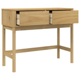 vidaXL Console Table FLORO 89.5x36.5x73 cm Solid Pine Waxed Brown