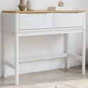vidaXL Console Table FLORO 89.5x36.5x73 cm Solid Pine Waxed Brown