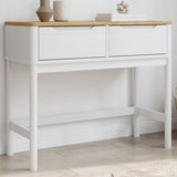 vidaXL Console Table FLORO 89.5x36.5x73 cm Solid Pine Waxed Brown