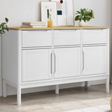 vidaXL Sideboard FLORO 114x43x74 cm solid pine wash brown