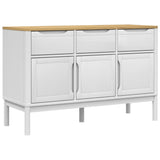 vidaXL Sideboard FLORO 114x43x74 cm solid pine wash brown