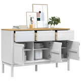 vidaXL Sideboard FLORO 114x43x74 cm solid pine wash brown