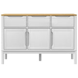 vidaXL Sideboard FLORO 114x43x74 cm solid pine wash brown