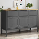 vidaXL Sideboard FLORO 114x43x74 cm solid pine wash brown